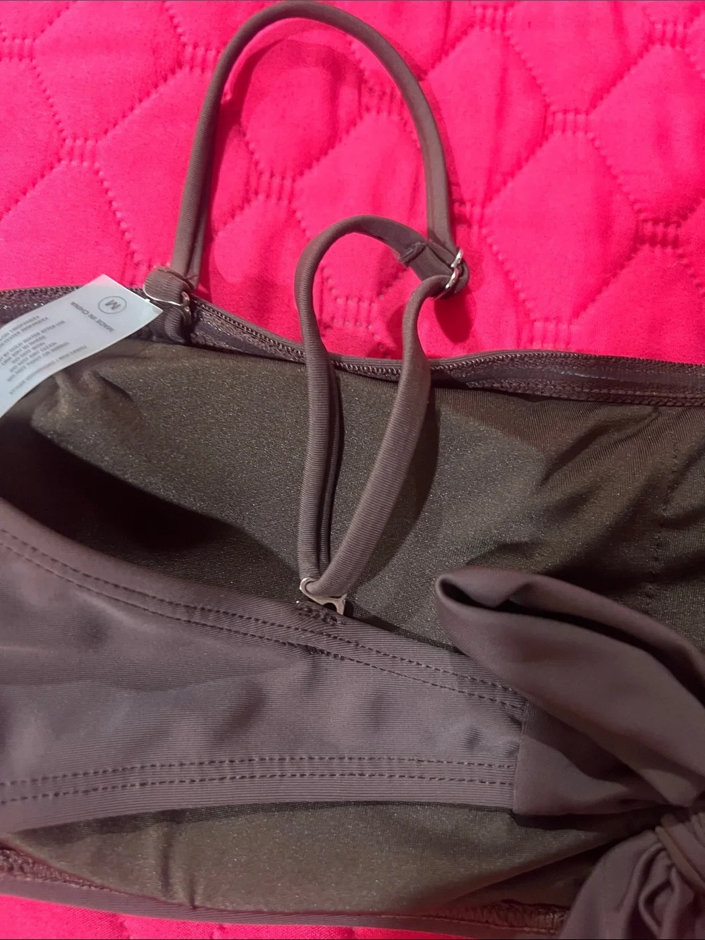 Nova Swim Dark Brown Bandeau Swim Bikini Top - Women
